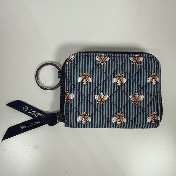 Vera Bradley | RFID Petite Zip-Around Wallet (Bees Navy) - Picture 1 of 4